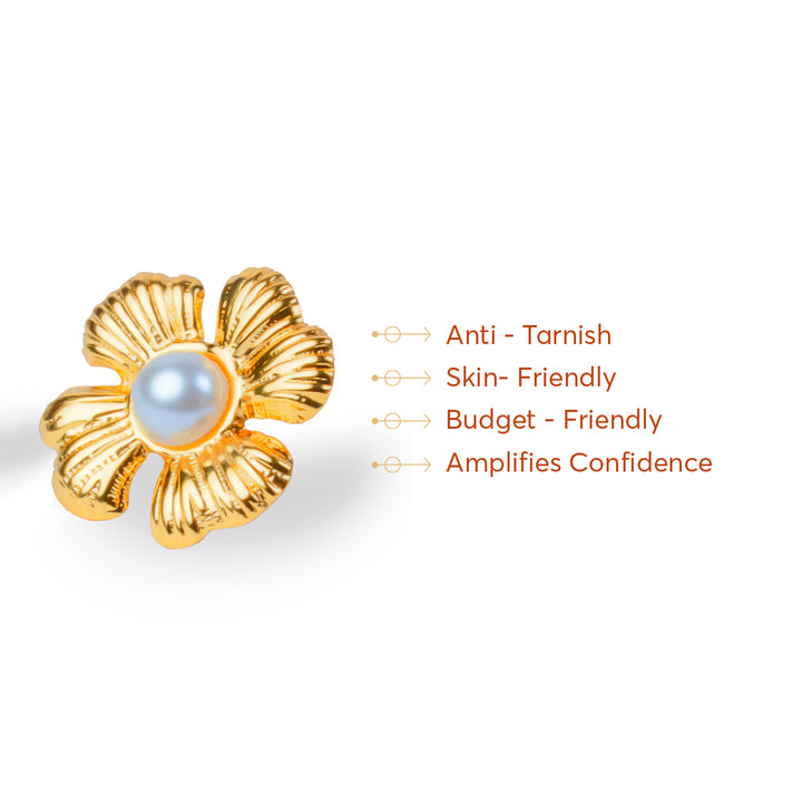 Pearl Flora Earrings