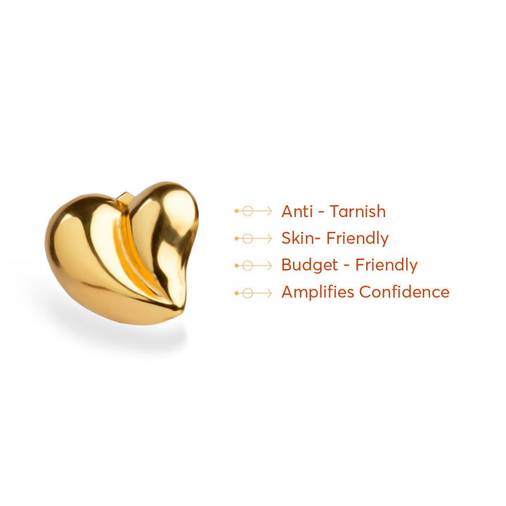 Golden Heart Studs