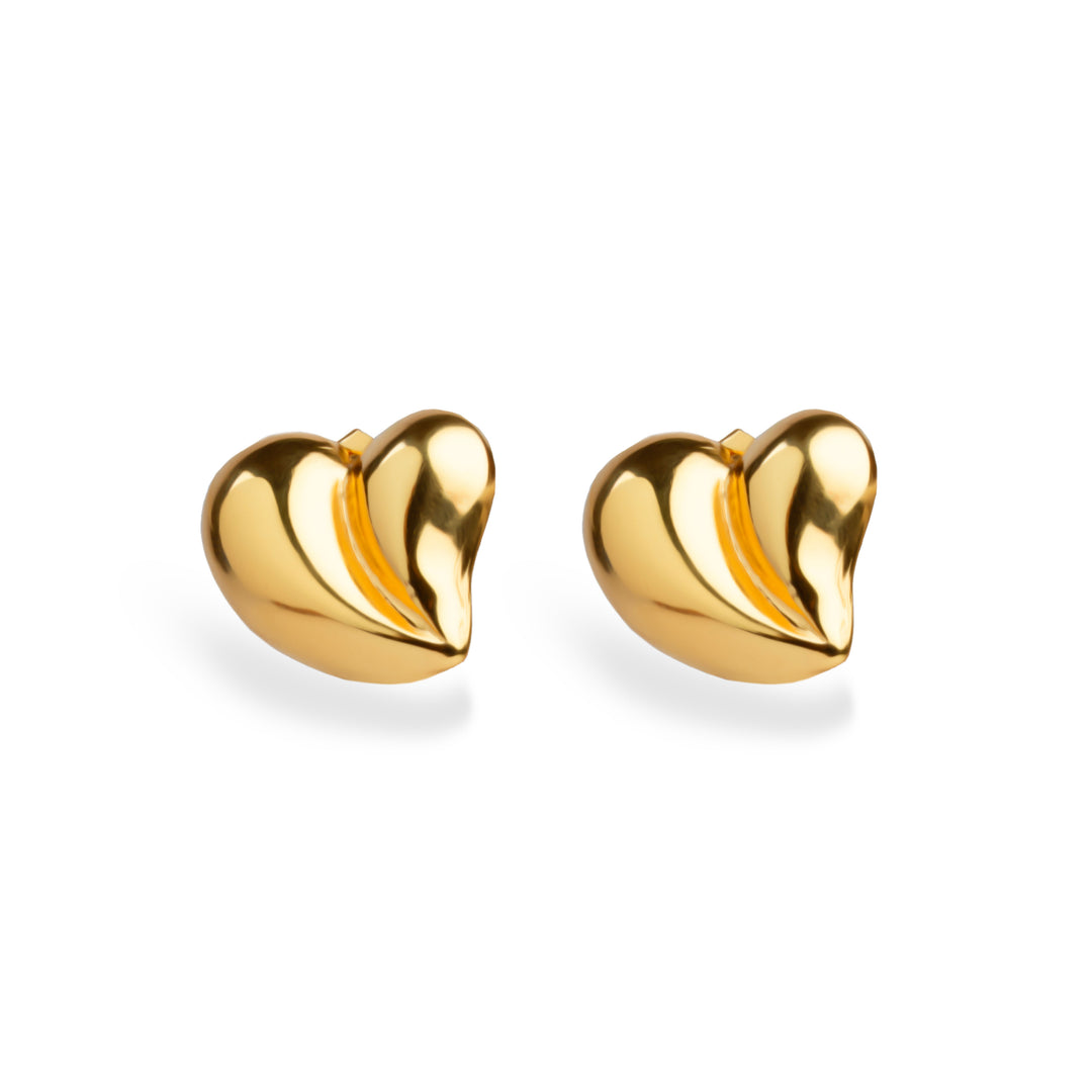 Golden Heart Studs
