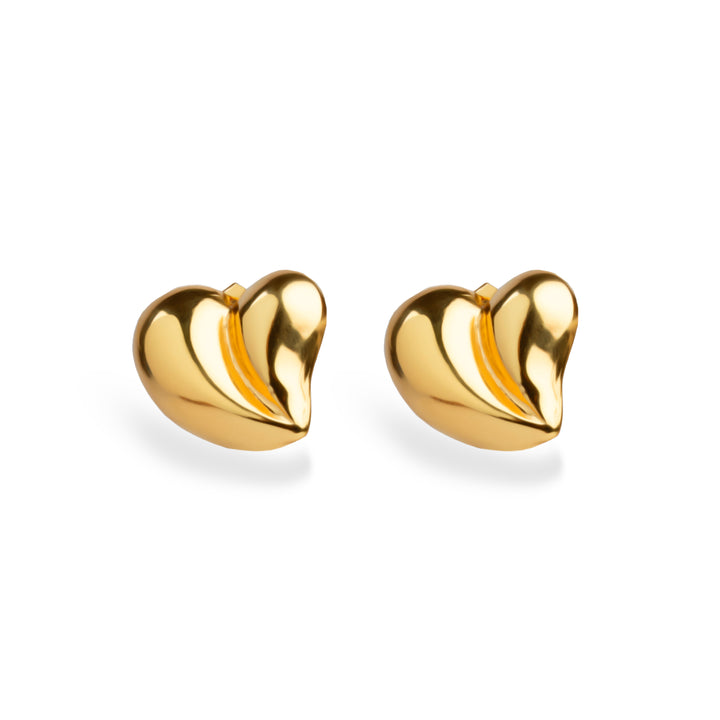 Golden Heart Studs