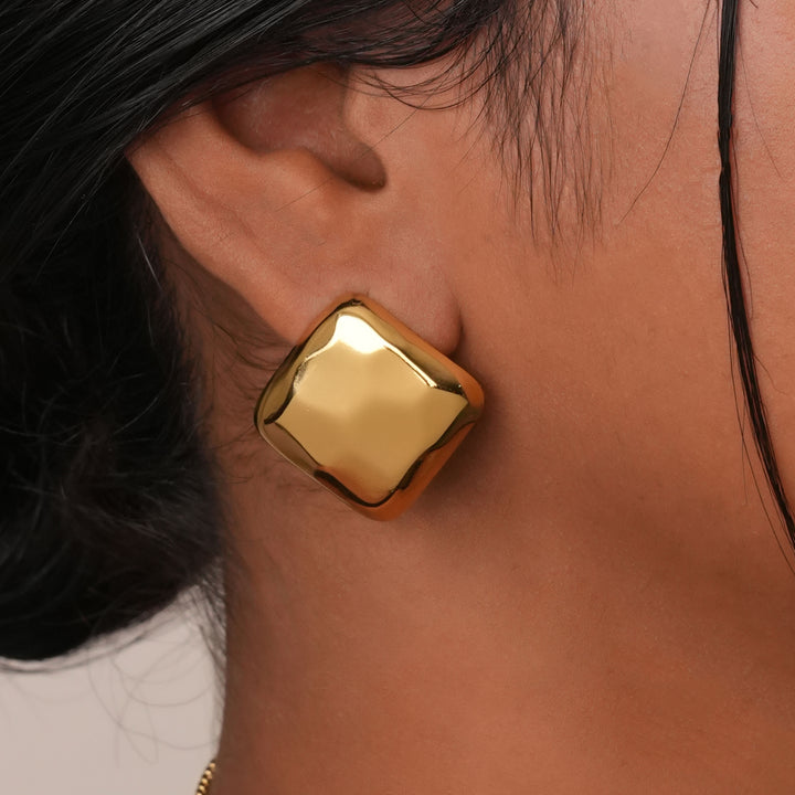 Hammered Square Earrings