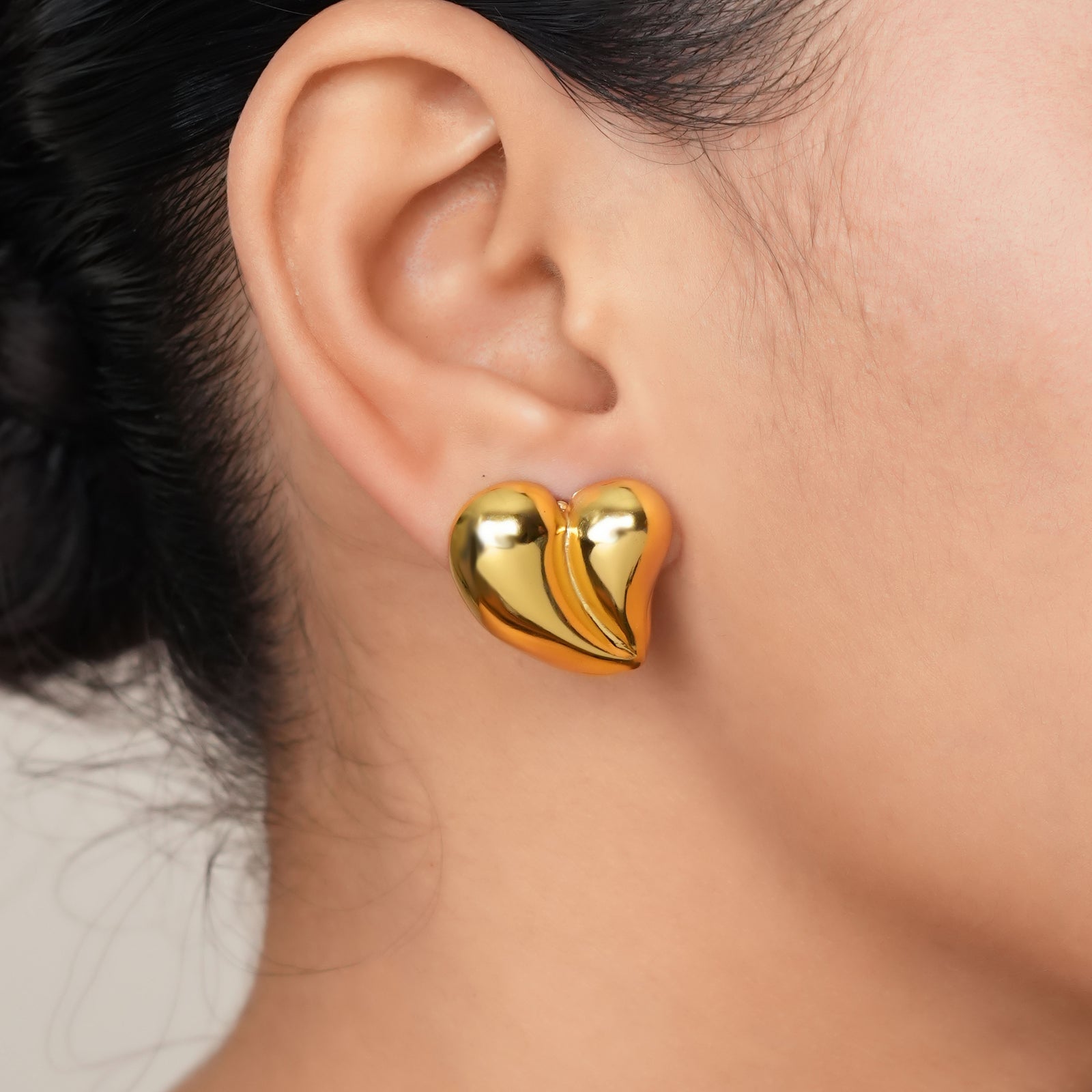 Golden Heart Studs